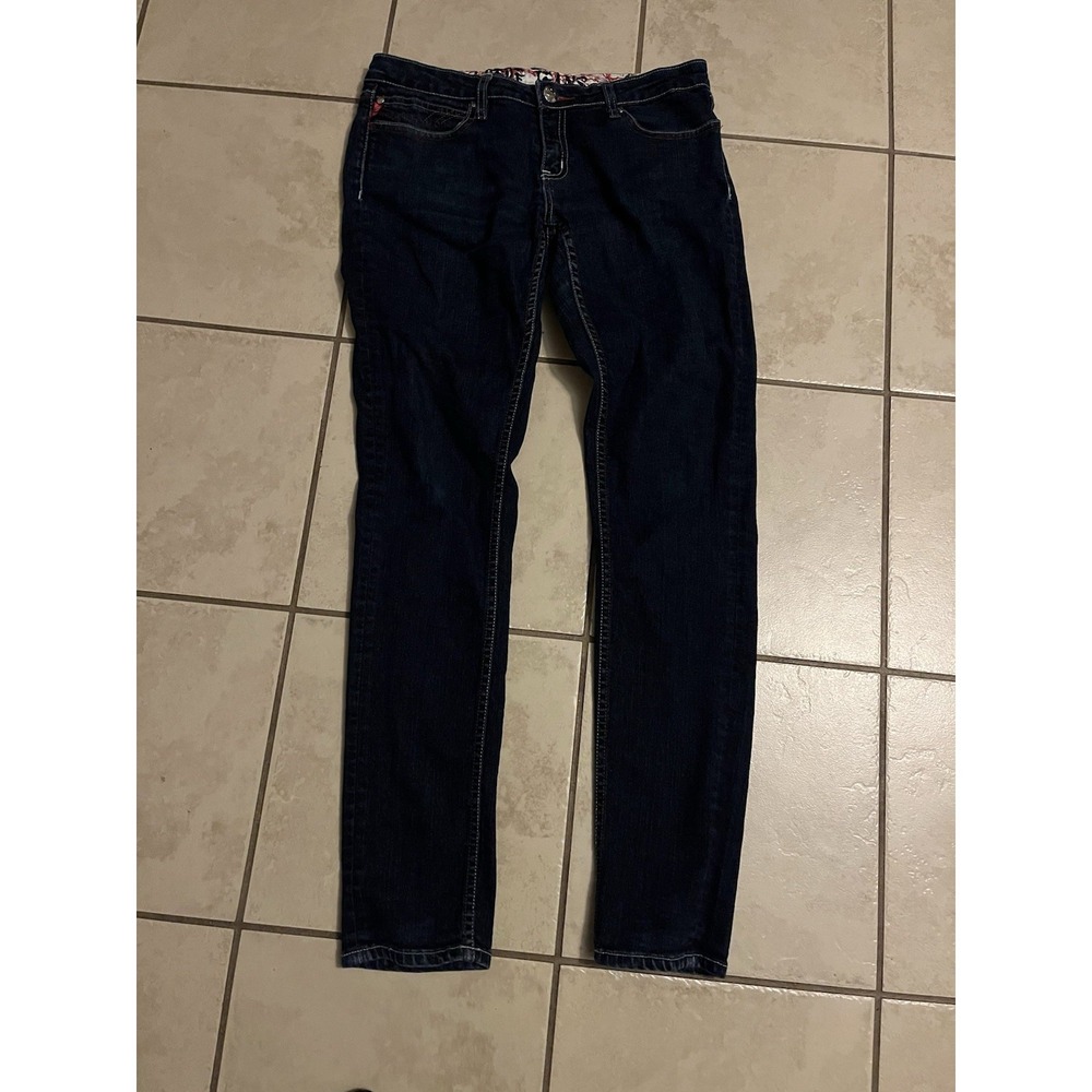 Pepe Jeans Women's Dark Blue Skinny Denim Jeans Embroidered Logo